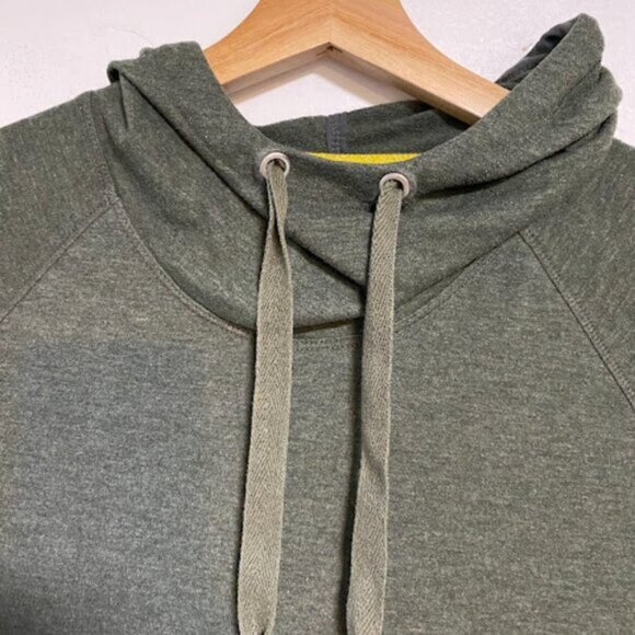 Shambhala Cowl Neck Women's Olive Green Pullover Hoodie Size XS - Picture 4 of 8